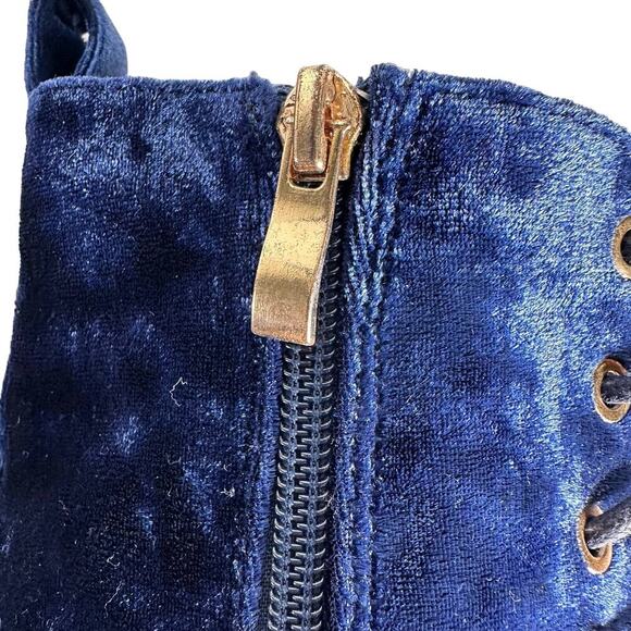 Catherine Malandrino Burnout Velvet Heel Bootie 6.5 Witchy Y2K Whimsigoth Vampy - Picture 12 of 13